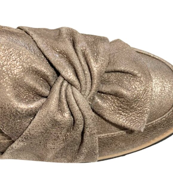 Clarks Gold Metallic Women’s Loafers sz 8.5 Shimmer Lightweight Slip-on Comfort - Picture 2 of 10